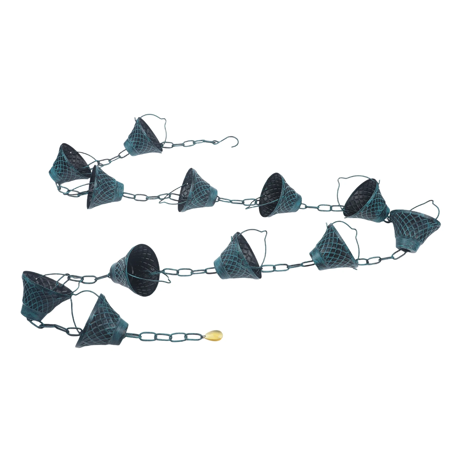 Elegant Outdoor Rain Chain Rain Chain Approximately 2.7 Meters Downspout Diverter Artistic Style Easy Installation