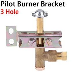 Pilot Burner One Way Flame 2 Hole Bracket Can Have Natural or LP Gas 1/2/3 Hole LPG /Propane /Butane Heavy Pilot Assembly Holder