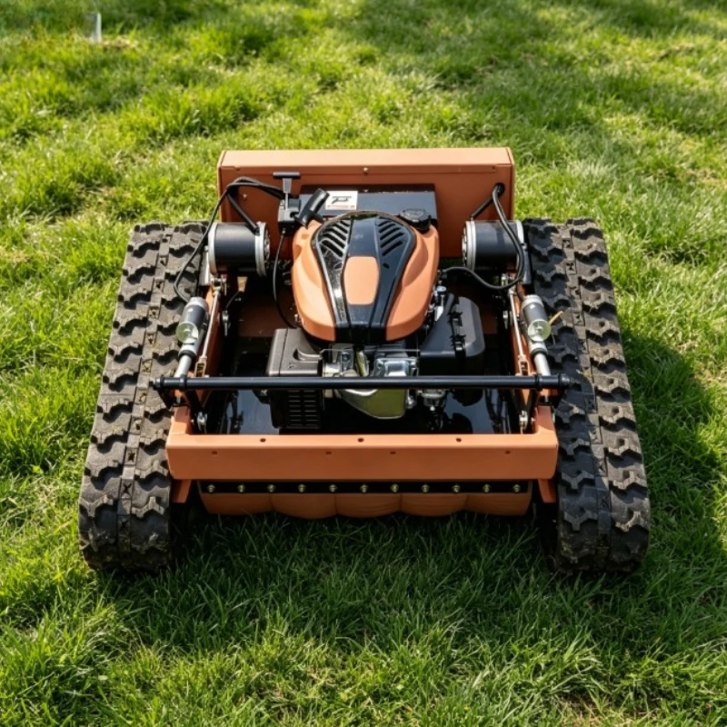 Crawler Remote Lawn Mower Wireless 300m Control Distance Grass Trimming Robot For Villa Farm Park Wasteland Weeding