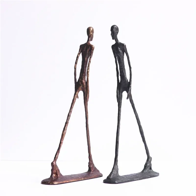 Imagem -02 - Handmade Bronze Escultura Latão Estátua Personagem Bronze Pessoa Figura Walker Sala e Escritório Decoração para Casa Artesanato 100