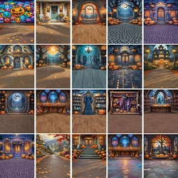 Halloween Festival Backdrops Kids Baby Photography Child Adult Photocall Decors Pumpkin Lantern Witch Poison Room Backgrounds