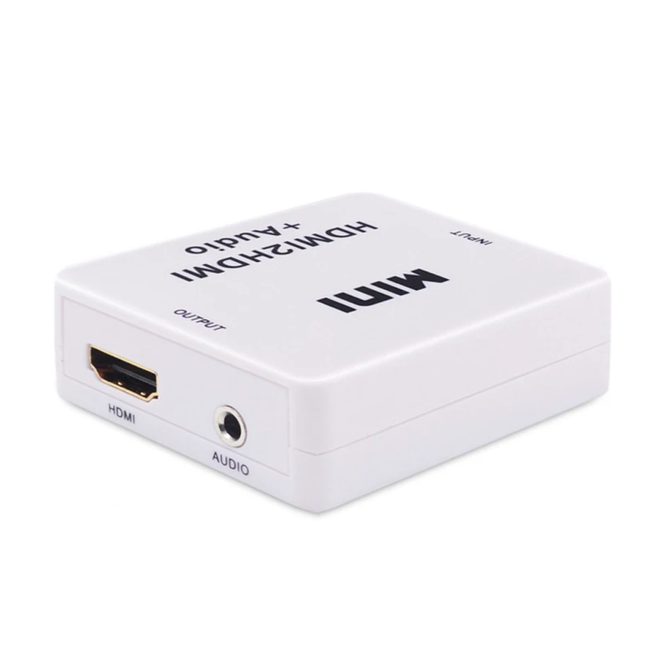 1080P Mini HDMI2HDMI Audio konwerter HD ekstraktor dźwięku HDMI Adapter do komputera PC Laptop HDTV