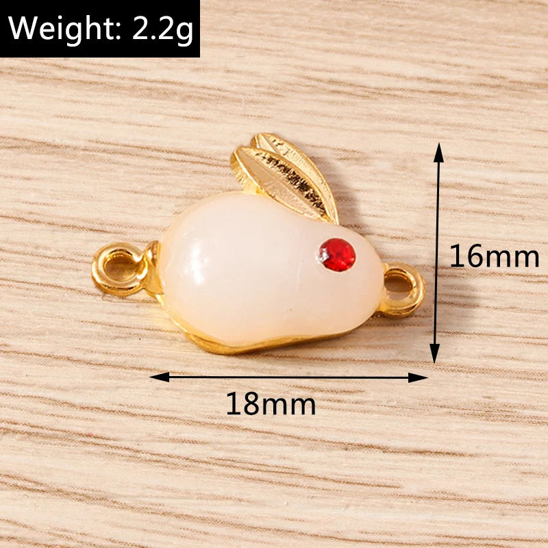 Tusember 10 Stück traditionelle chinesische Glücksbringer aus Jade für die Schmuckherstellung, Ohrringe, Halskette, Armband, DIY – Detail 25