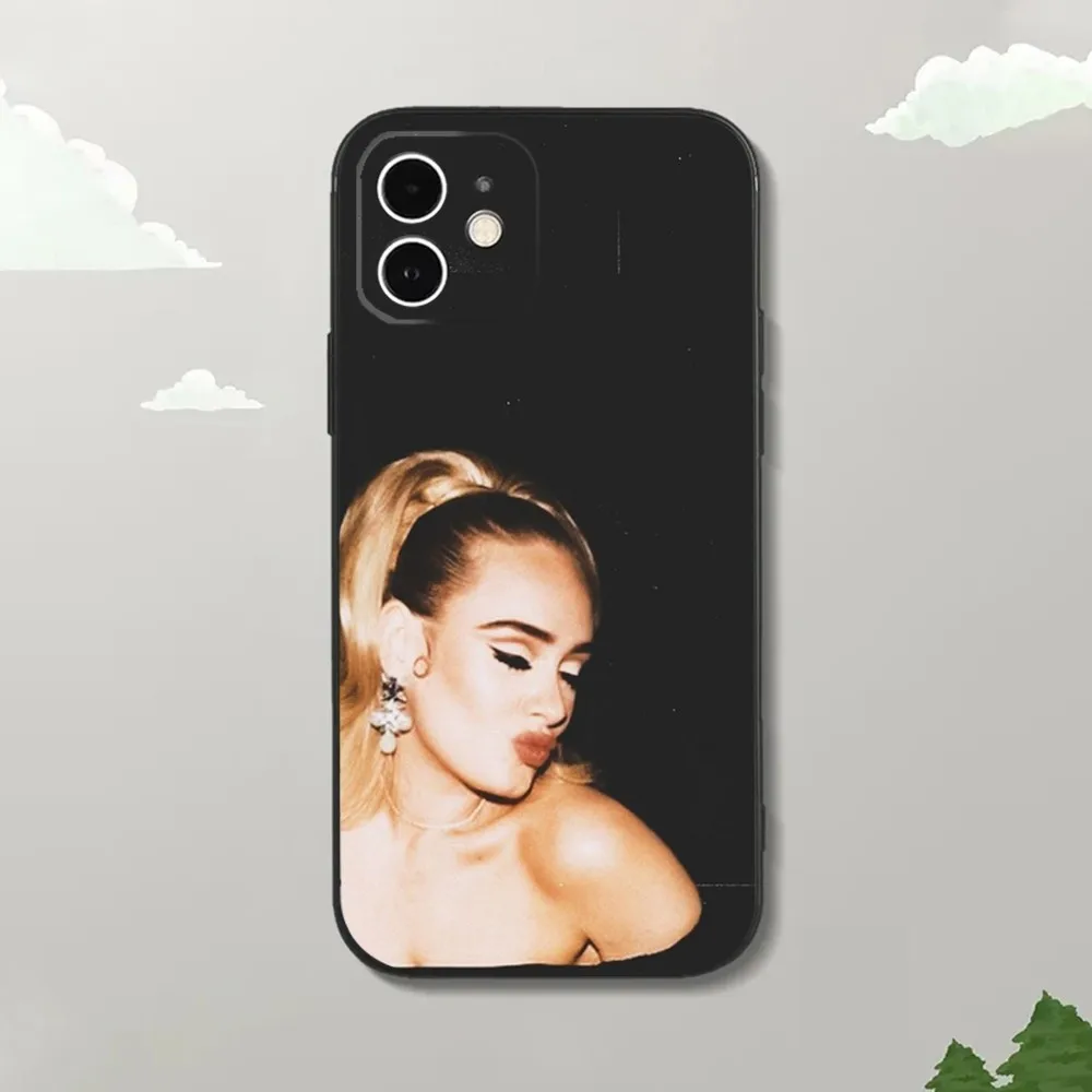 Singer A-Adele Phone Case For iPhone16,15,14,13,12 Mini 11 Pro XR,X,XS,MAX 7,8 Plus Silicone Cover Soft Black