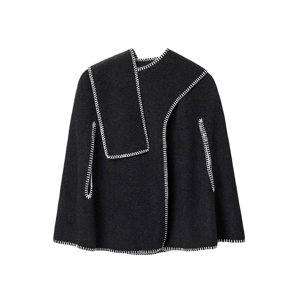 

Двусторонний шерстяной капюшон Ne awl, шарф с запахом, осень-зима, Новое поступление, элитный модный аксессуар