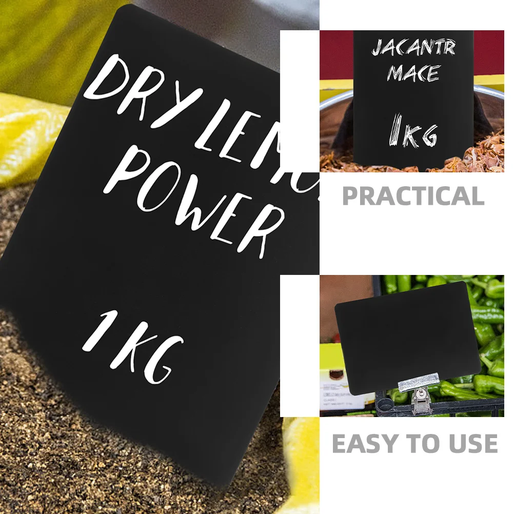 12Pcs Label Stand A6 Size Advertising Labels Rack Erasable Board for Extended Use in Retail Sign Display Tag Mini Chalkboard