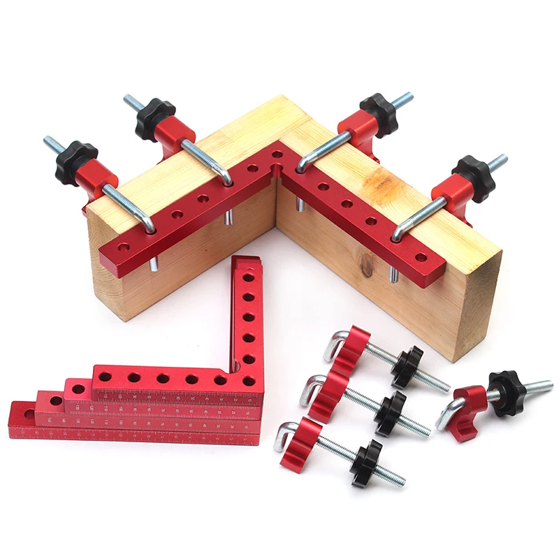 

Aluminum Adjustable Joiner Bench Clip Tools Fixing Quick Release Right Angle Woodworking Jigs Corner 90 Degree Clamp Woodpecker