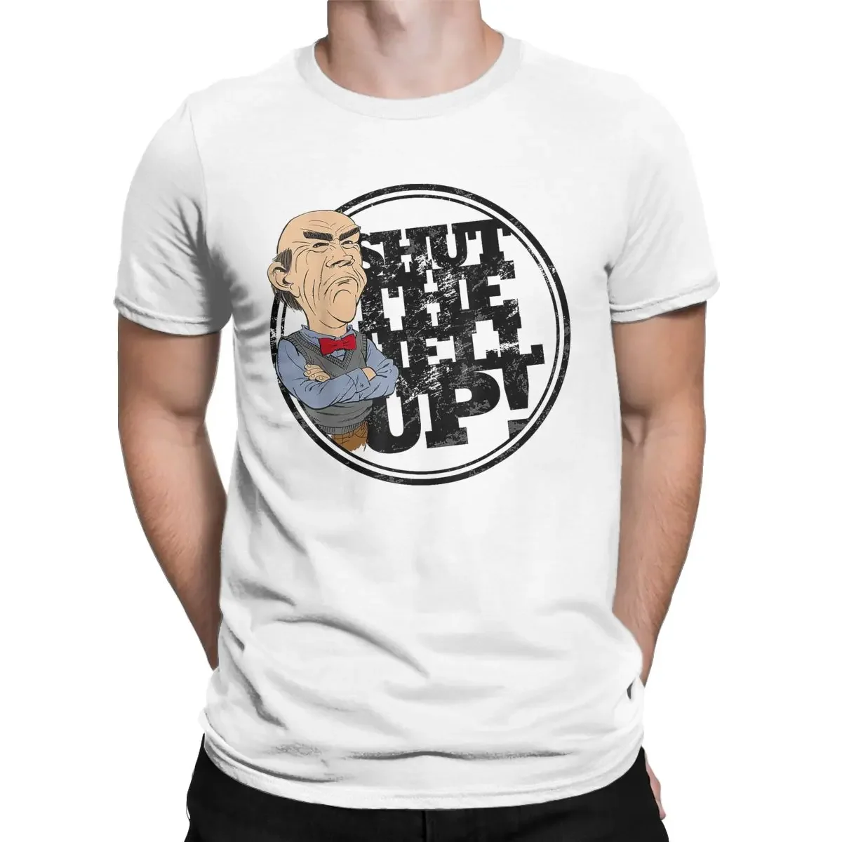 Jeff Dunham Shut The Hell Up Walter T Shirt Men Cotton Novelty T-Shirt Crewneck 2024 Funny Tee Shirt Short Sleeve Clothing Adult