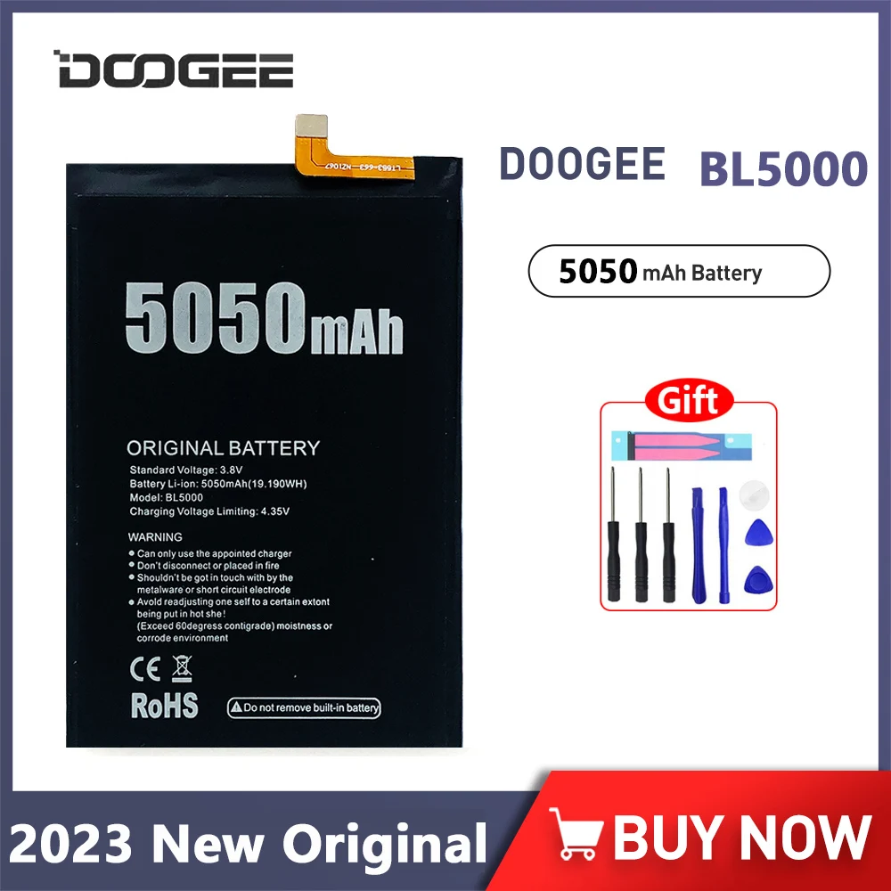 

Original Battery for DOOGEE BL5000, High Quality Phone Batteries, Free Tools, New, 5050mAh