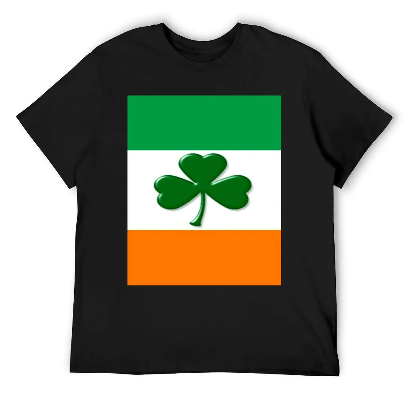 Irish flag with Shamrock. T-Shirt heavyweights basketball graphic tees essential t shirt Blouse workout shirts for men