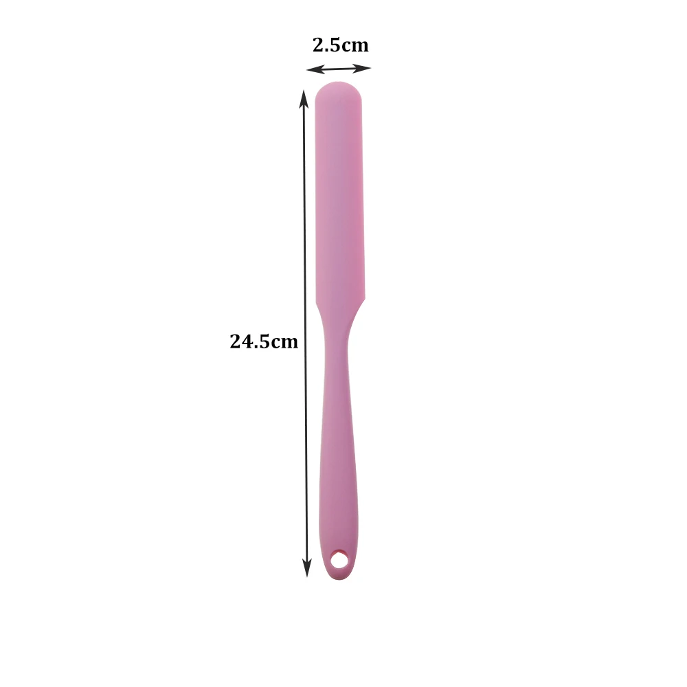 1Pcs Color All-in-one Long Silicone Scraper Cream Butter Silicone Kissing Knife Stirring Spatula Cake Baking Tool DIY view 2