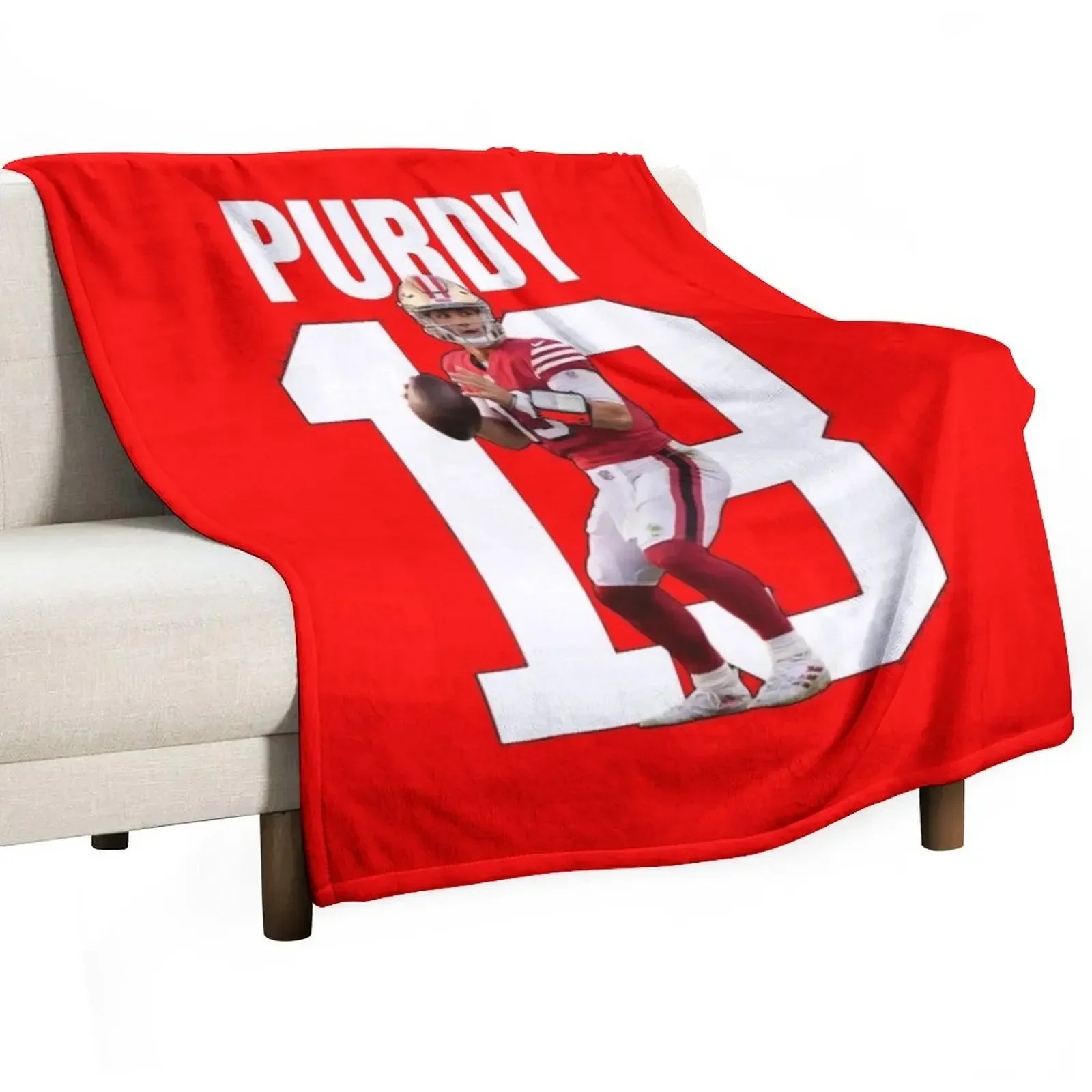 Brock Purdy Throw Blanket Bed covers sofa bed Blankets