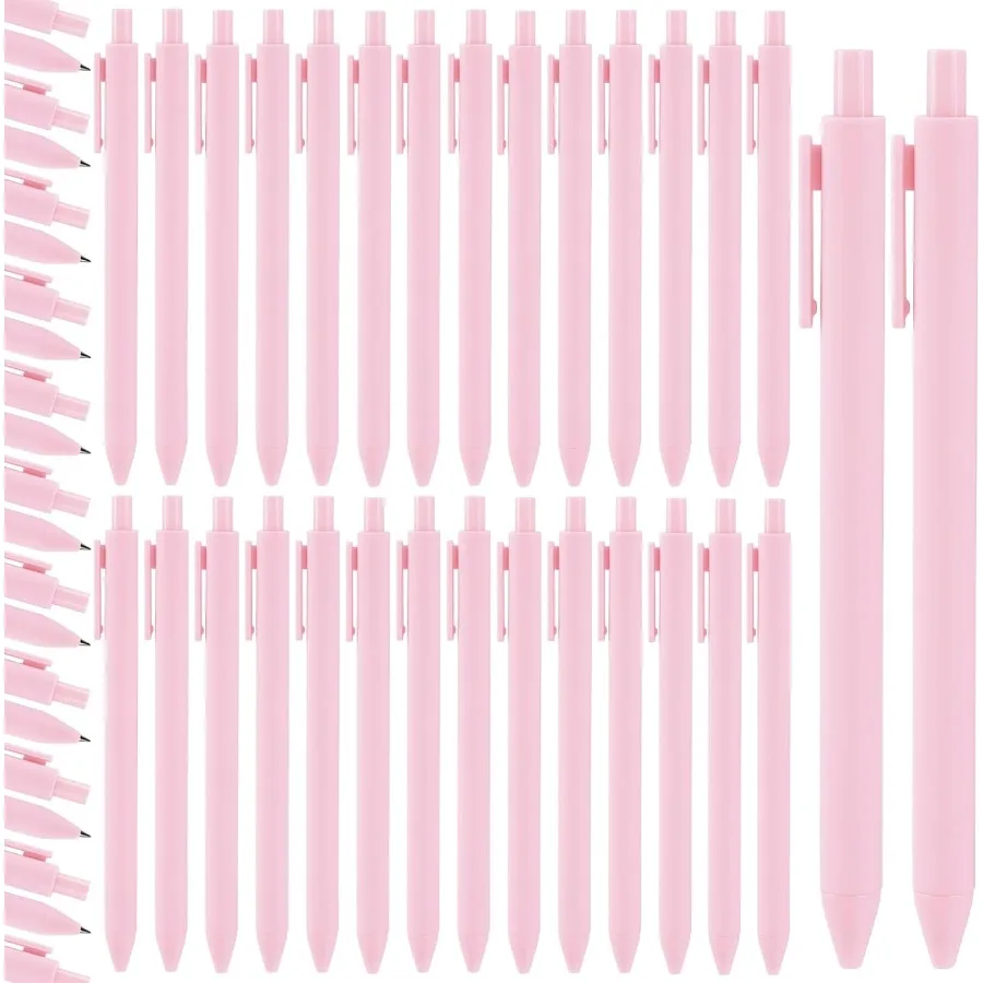 

Розовые шариковые ручки 1,0 мм с черными чернилами, выдвижные быстросохнущие гладкие ручки для письма, объемная шариковая гелевая ручка с милыми точками для учителя