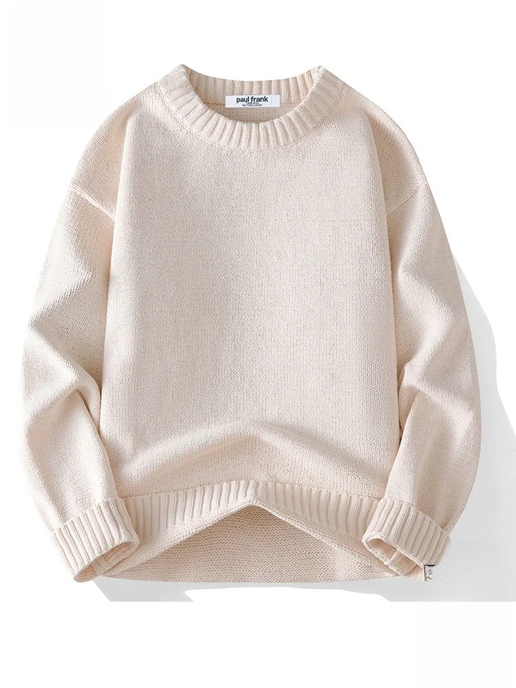 

PaulFrank Men's Knitted Sweater Casual Loose Sle Warm Inner Wear Faionable All-Match Spring Autumn ential for Youth