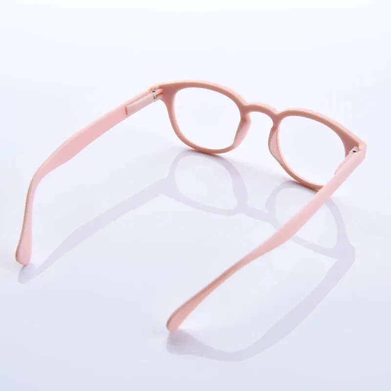 Trendige und modische Presbyopie-Brille mit Federscharnierbeinen, rundem Rahmen und HD-Gläsern, Dioptrien 0 bis +4,0 – Detail 9