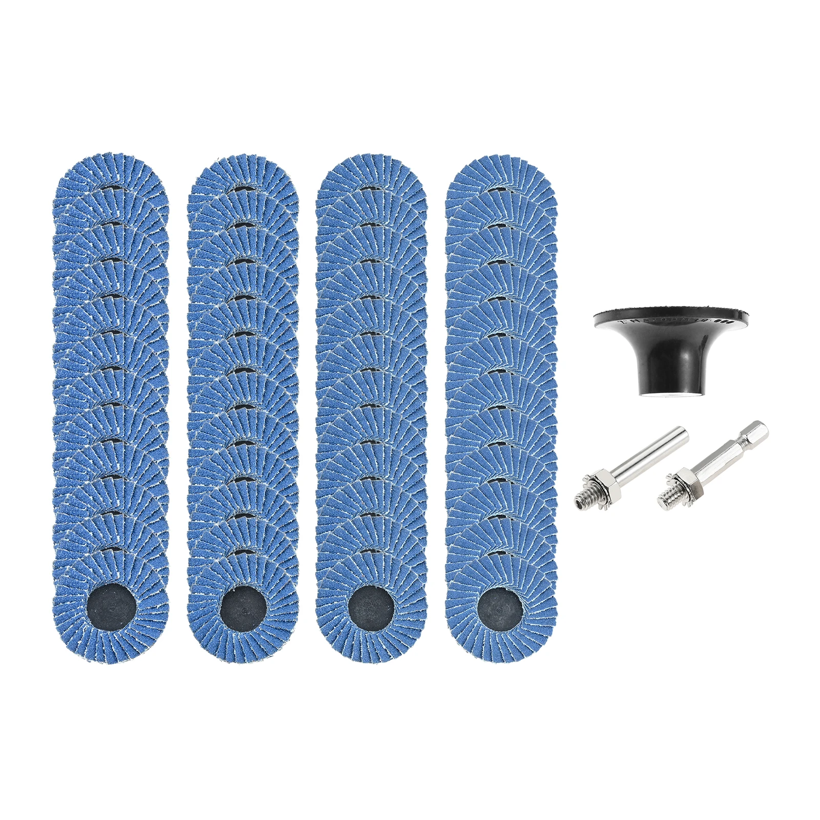 48 قطعة 2 بوصة رفرف القرص مجموعة الرملي/طحن/تلميع أقراص 40 60 80 120 حصى ث/1/4 بوصة حامل لإزالة زاوية طاحونة الصدأ