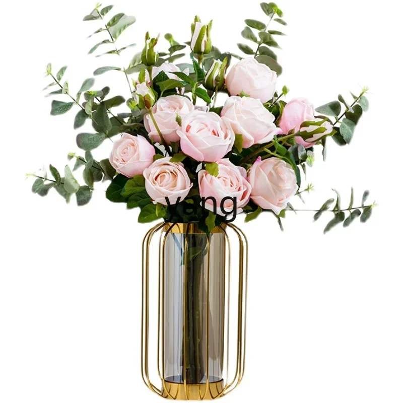 CX  bionic rose light luxury high-end ornament dining table fake flower decoration flower