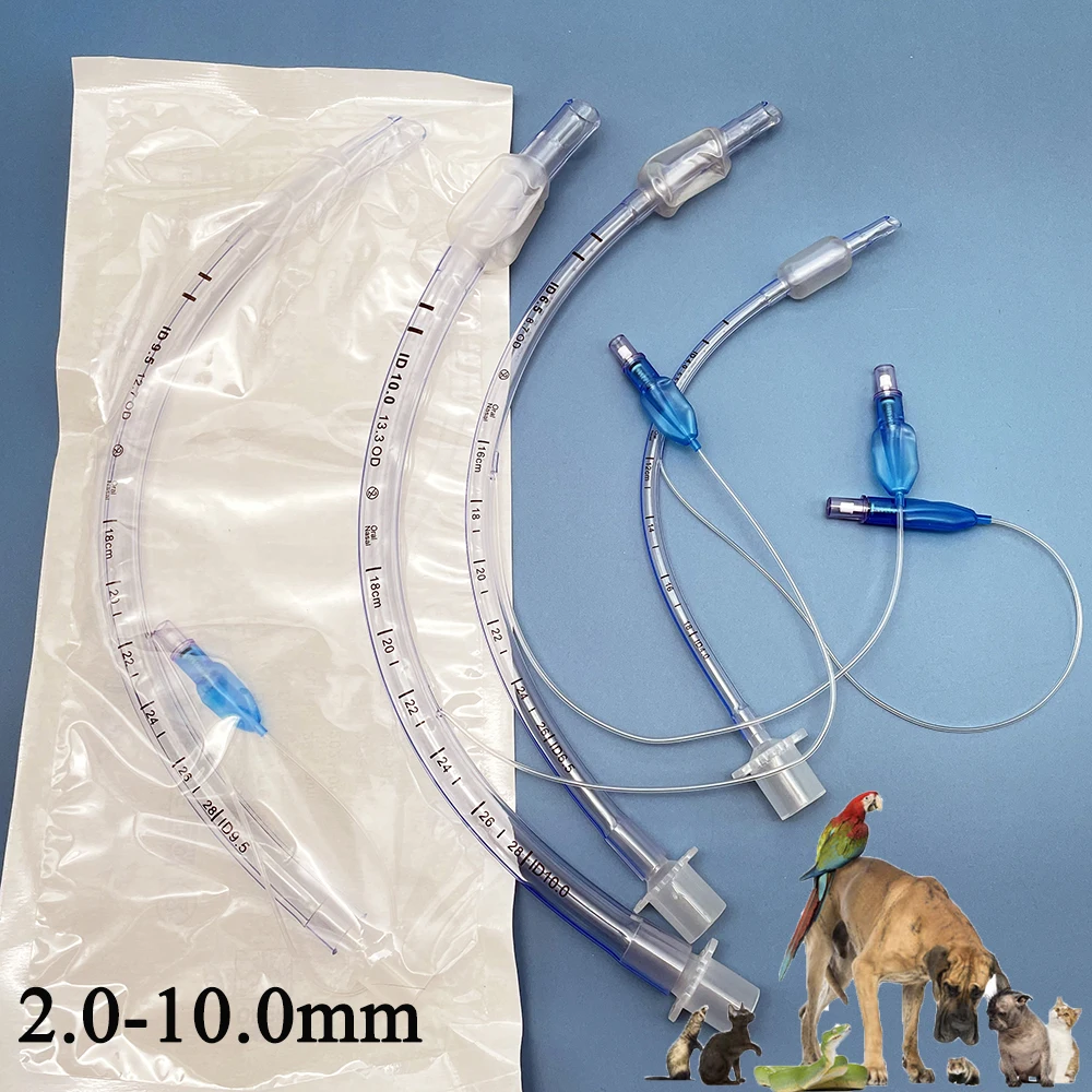 5PCS Pet Cat Dog Rat Guided Endotracheal Intubation Inhalation Ball Balloon ET Tube Cuffed Inflation Airway Visualise Associated