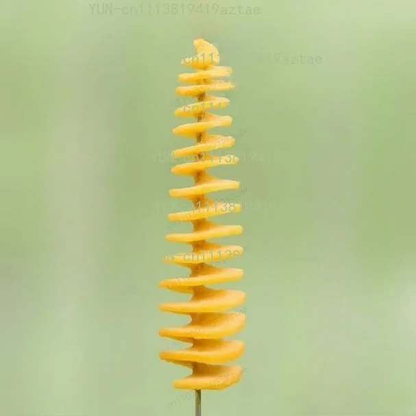 Realistic Fake Potato Spiral Model - Dummy Tornado Potato for Food Display, Photography Prop, Decoration Sample