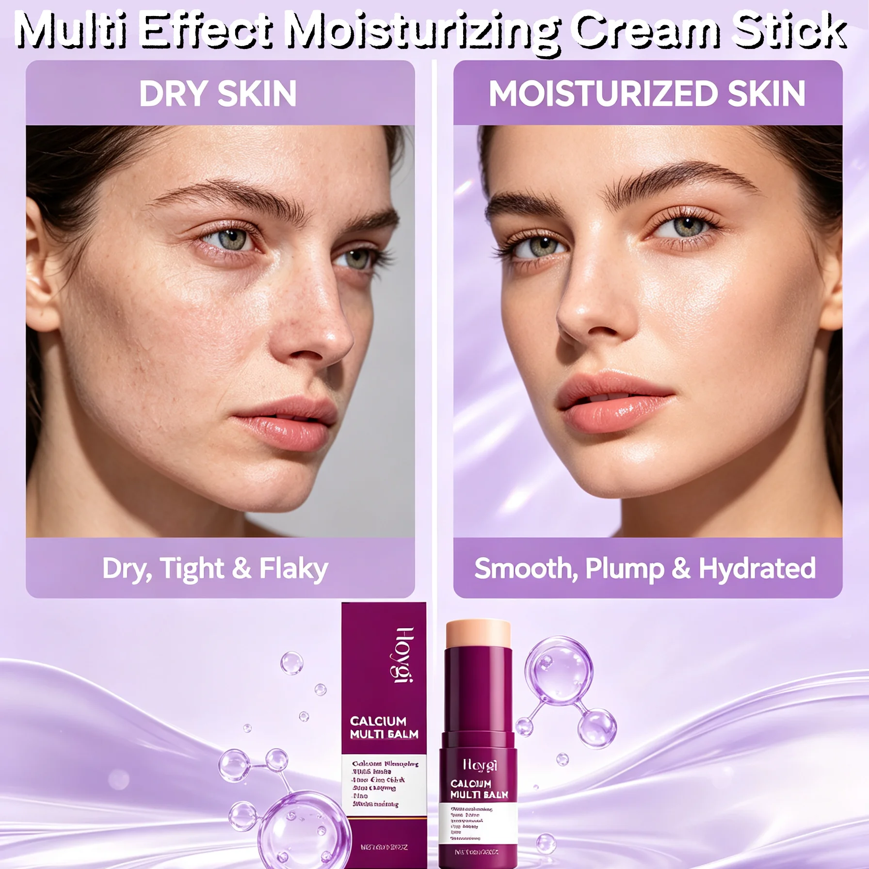 Beauty Makeup Online - ครีมสติ๊กบำรุงผิวแบบมัลติเอฟเฟกต์, ช่วยเติมความชุ่มชื้นสองชั้น, เติมเต็มร่องลึกและริ้วรอยเล็กๆ, ให้ความชุ่มชื้นล้ำลึกและยาวนาน, บาล์มสติ๊กเนื้อแข็ง, เนื้อสัมผัสแมตต์เรียบเนียน,