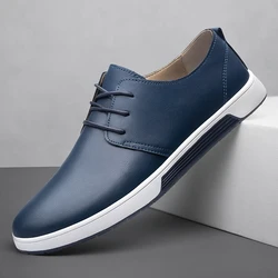 Autumn Soft Soled Comfortable Loafers Flat and Lightweight Men's Leather Casual Shoes Anti Slip Commuting Men's Driving Shoes
