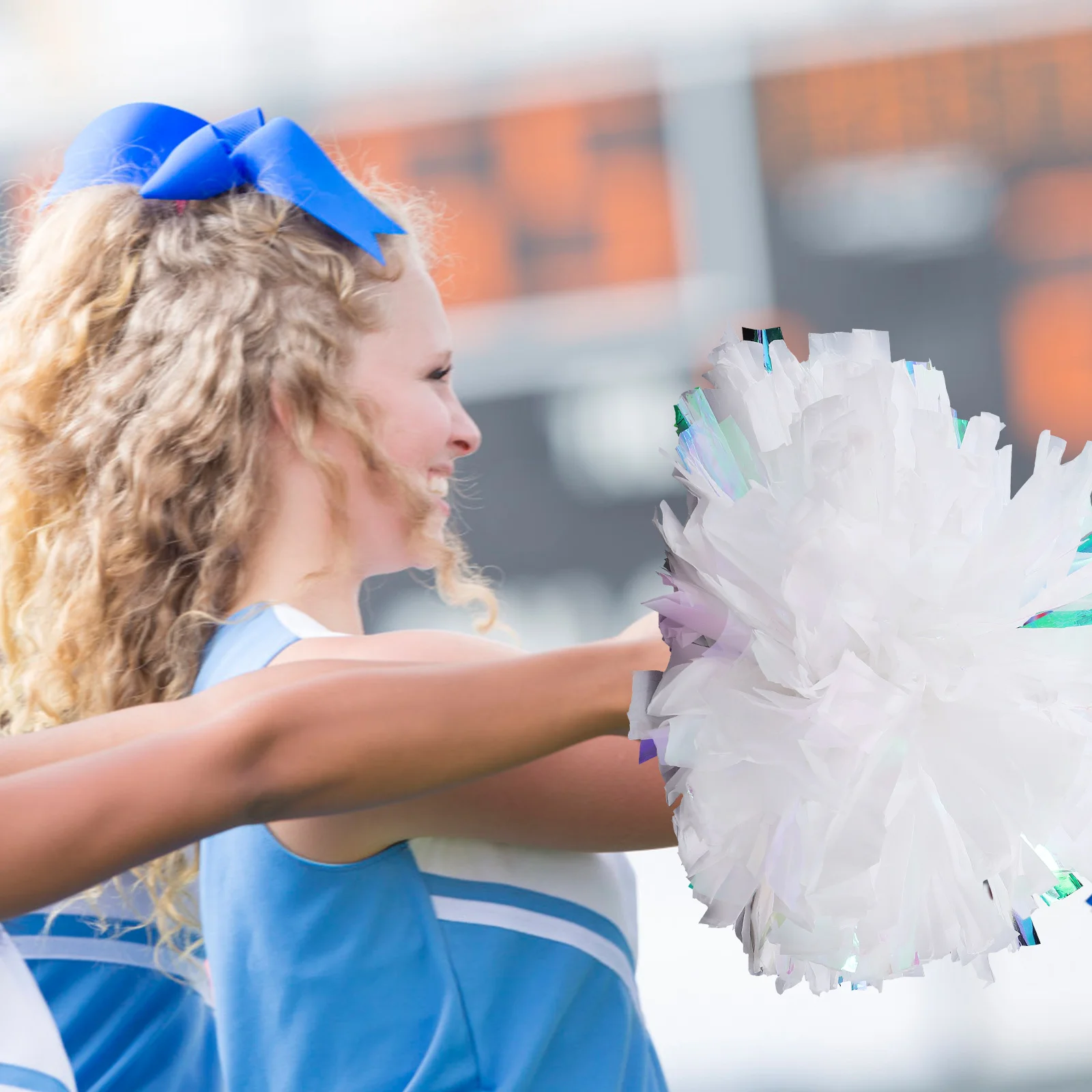 

2pcs Hand Flower Balls Cheerleader Pompoms Durable Lightweight For Sports Events Performance Competition School Team
