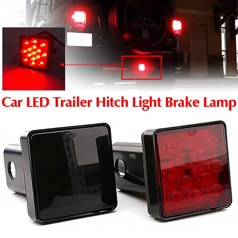12/15 LED Car Taillight Strobe Brake Lamp High Brightness Flasher Warning Light Red DRL Running Lights For Truck SUV Pickup
