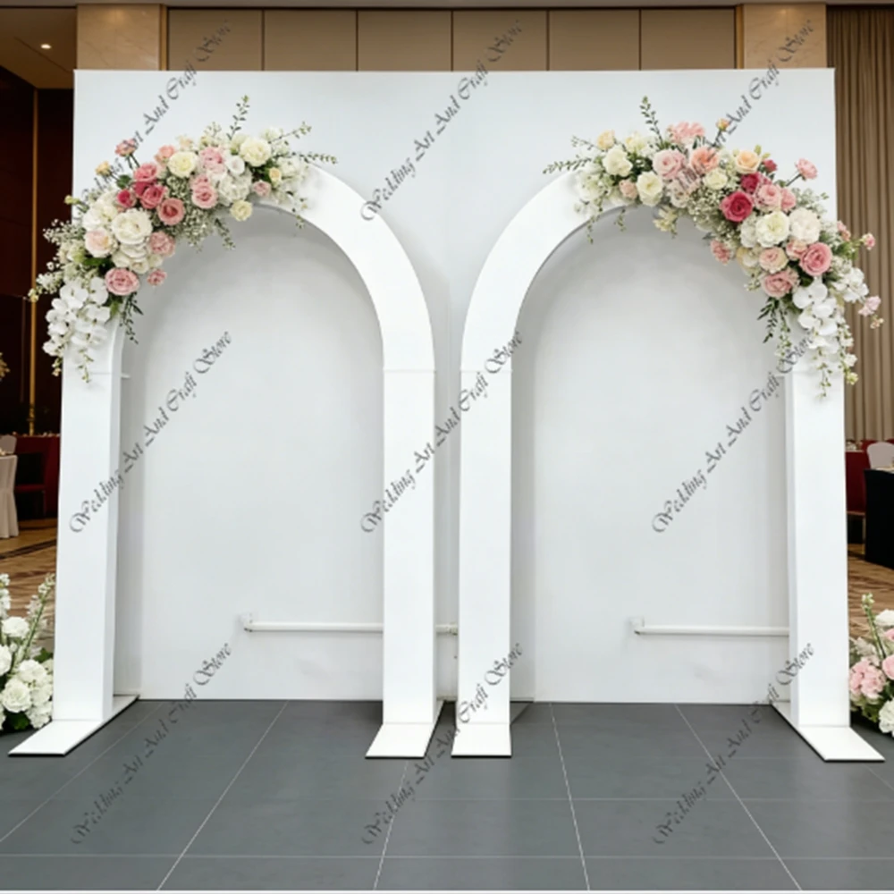 

1 шт./3 шт.) Без подсветки) Свадебные декорации: белая металлическая колонна-ваза для оформления проходов на свадьбу, банкет, цветочный фон, декор.