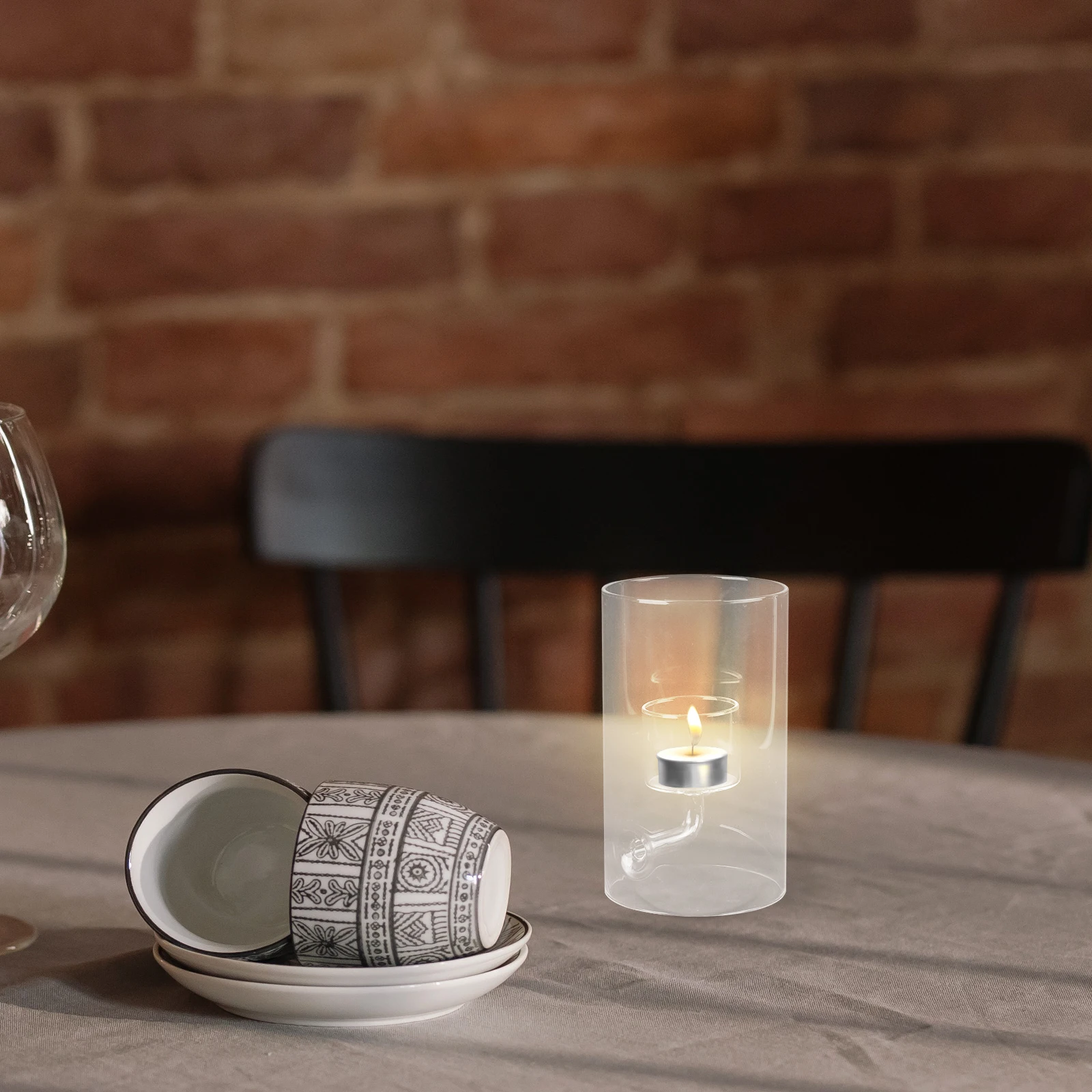 

Glass Shade Cover Clear Cylinder Tube for Protection Simple Elegant Design Home Study Room Decoration Accessory