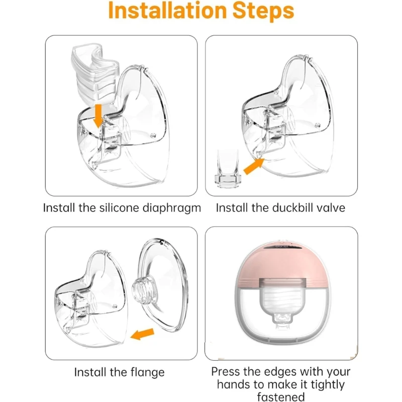 Milk Collector Flange Silicone Diaphragm Duckbill Valves Breastpump Accessory for S21 S18 Wearable Electric Breast Pumps A2UB