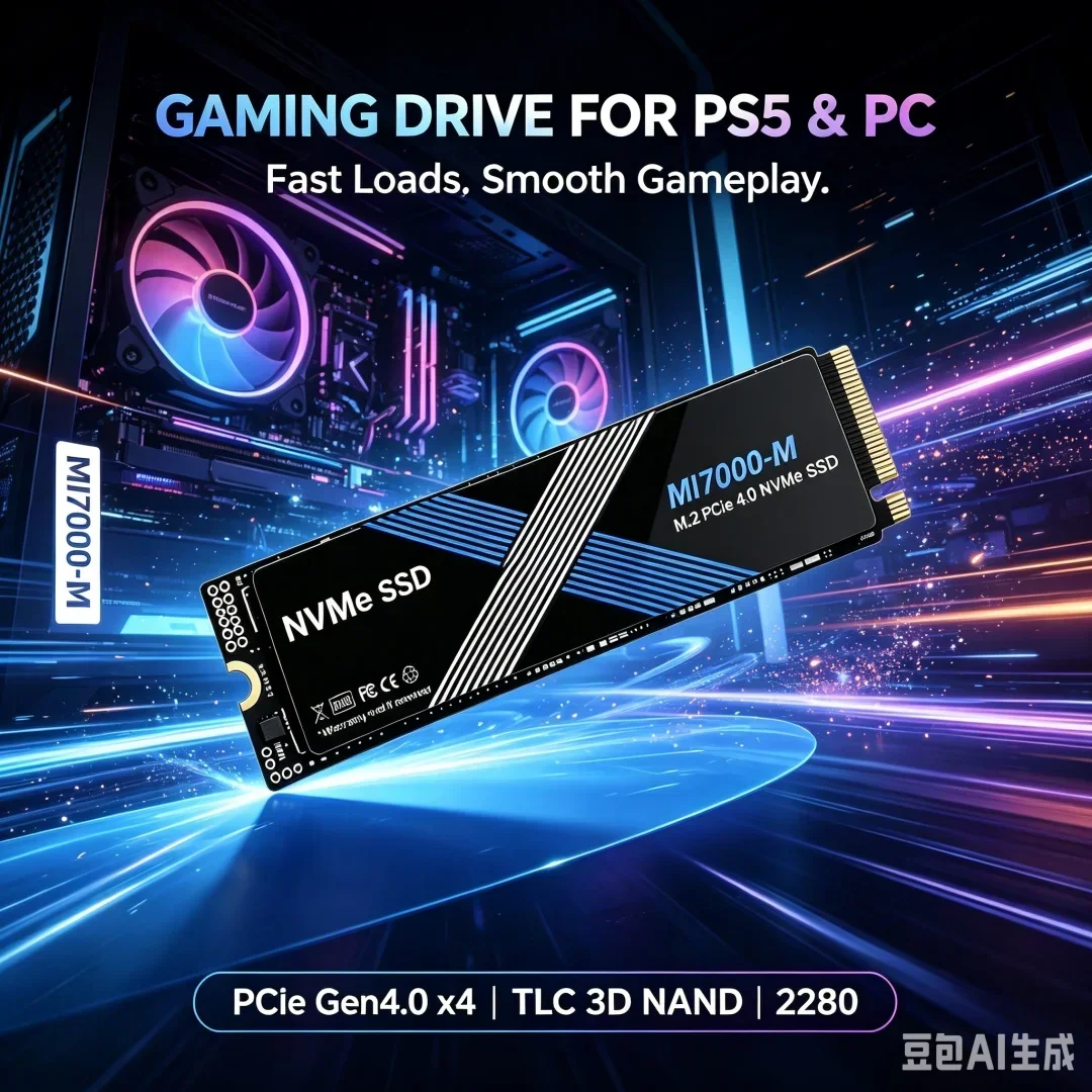 MI7000-M SSD New M.2 NVMe SSD PCIe 3.0 High Performance Internal Drive 500GB 2TB 4TB Storage Upgrade For Desktop Laptop