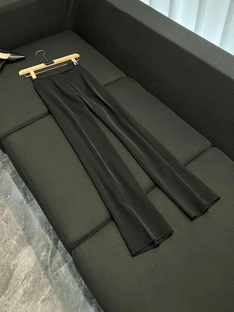 

High Quali Slim Fit Straight Leg Pants Casual Comfortable Long Trousers Visual Heightening Effect D980 mid Waist Straight ...