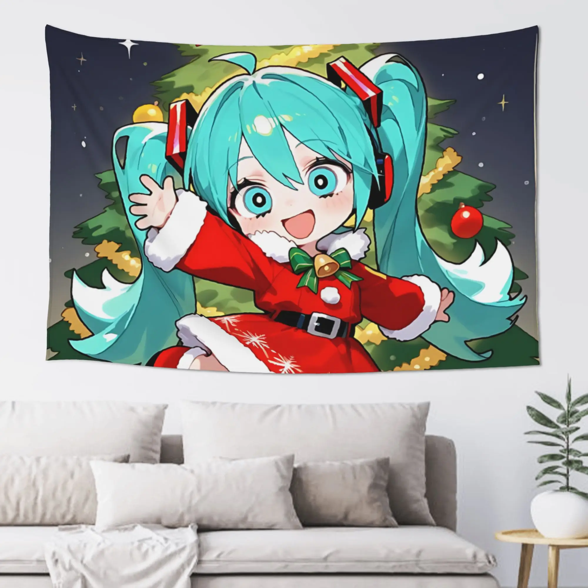Cutecore Your Christmas Gift  Hatsune Miku Tapestry Bedroom Decoration  Wall Hanging Blanket Tapestry Cool Stuff For Room