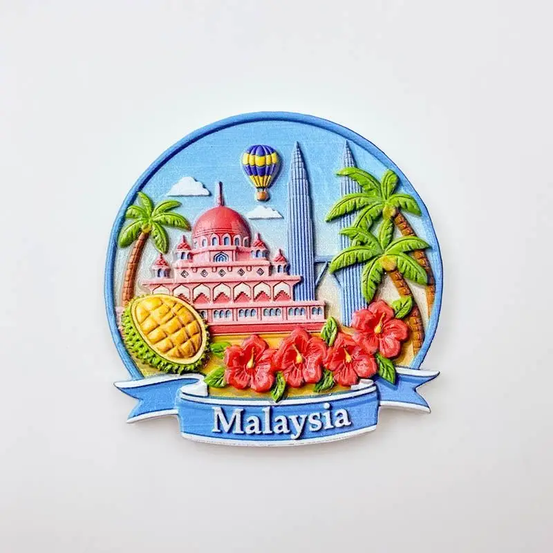 Home Decor Refrigerator Magnets Malaysia Souvenirs Gifts High-end Trending Travel Relief 3D
