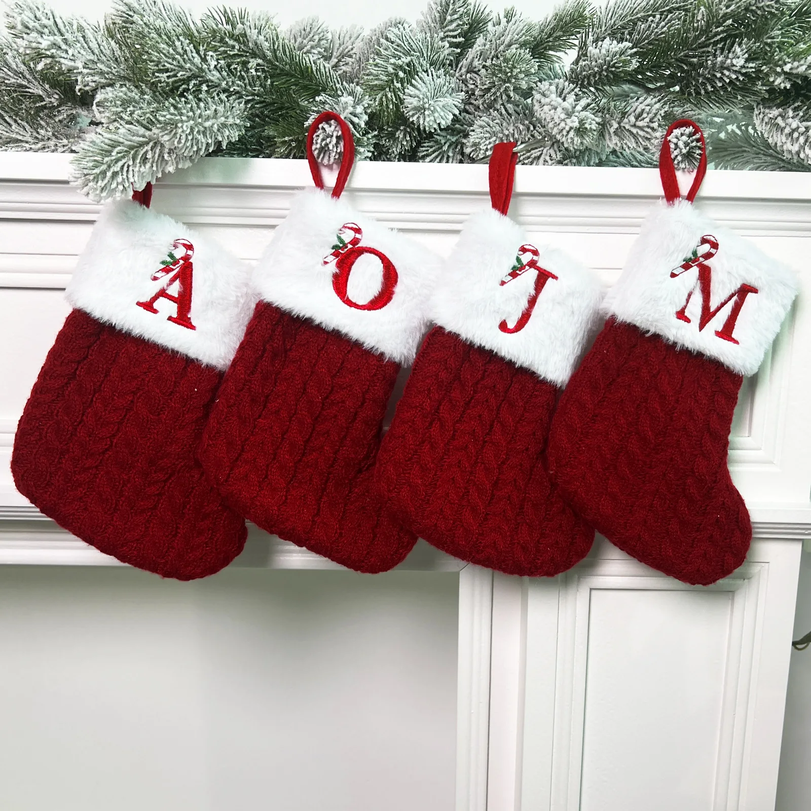 Christmas Stocking Decorations, Christmas Decorative Letters, Plush Knitted Socks, Christmas Socks, Candy Bags, Gift Bags