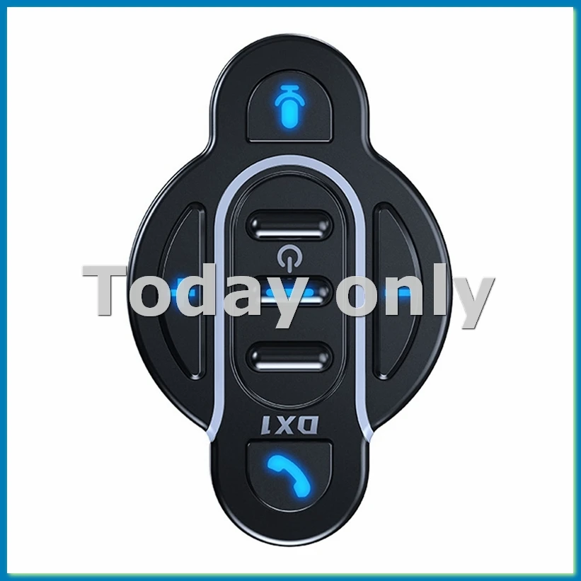 

New DX1 Motorcycle Handle Bluetooth Controller Waterproof Motorcycle Wireless Bluetooth Headset Controller Voice Control-A33R