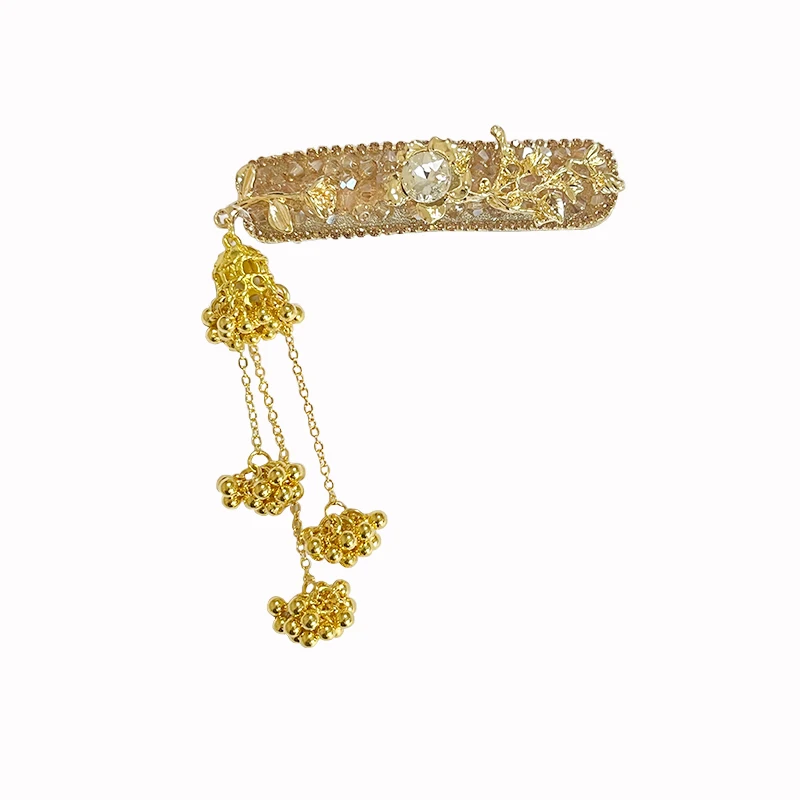 Temperamen mewah ringan, industri berat, gaya istana retro, jepit rambut berpohon, aksesori rambut Cina baru yang dipersonalisasi