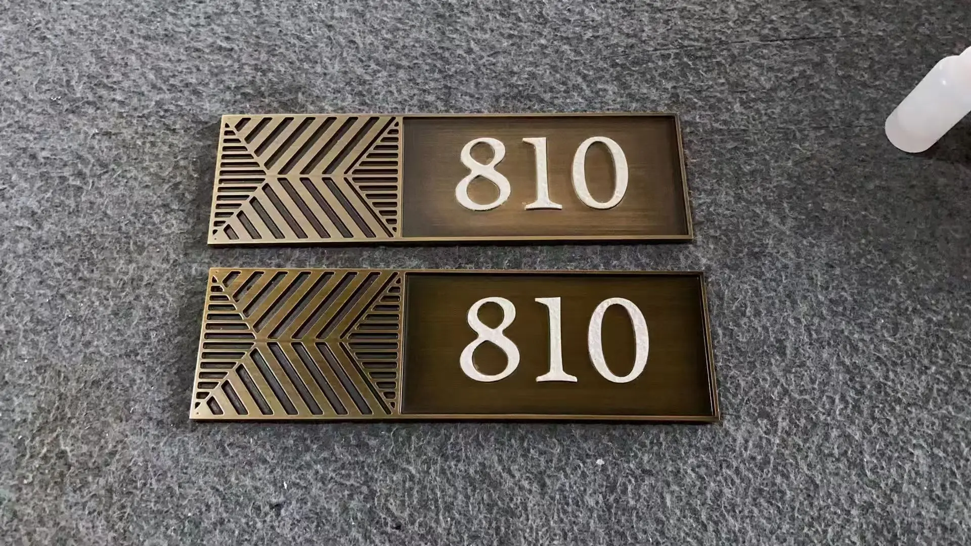 APCITL Verified Hotel Room Home Aluminium Brass Screwed Door Address Acrylic Braille House Number Plates Sign