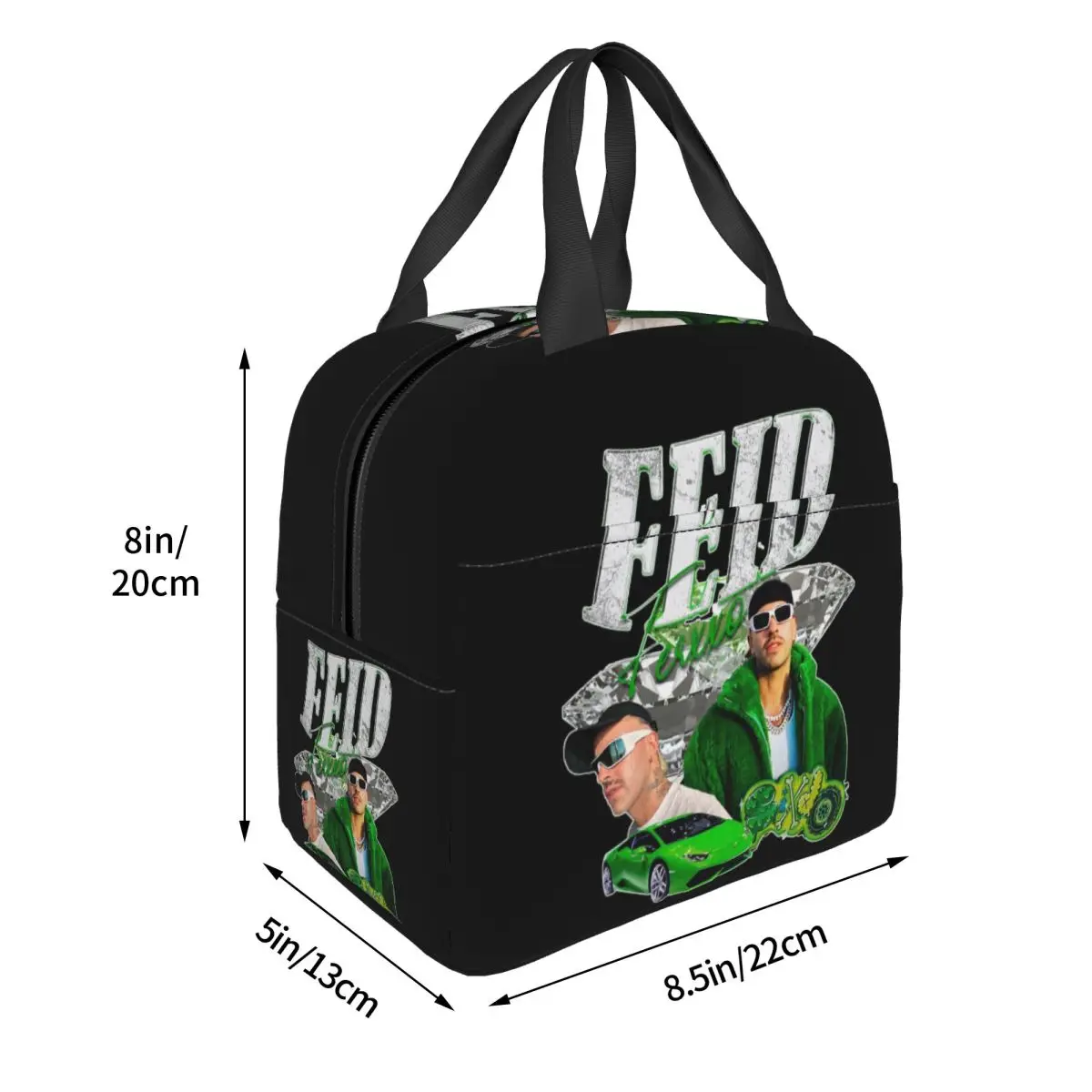 Ferxxo Feid Dress 5 Lunch Bags Insulated Bento Box Waterproof Lunch Tote Resuable Picnic Bags Thermal Bag for Woman Student