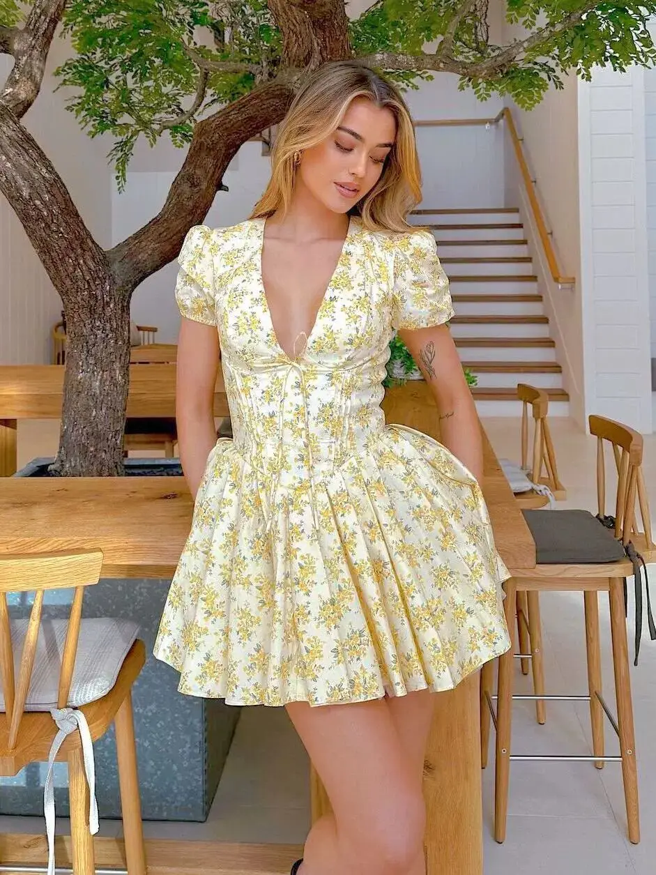 Yellow Floral Dress Formal: The Perfect Blend of Elegance and Comfort for  Every Occasion