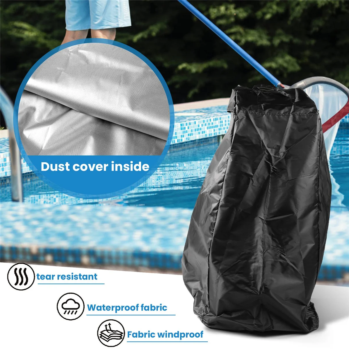 ABCD Robotic Pool Cleaner Caddy Cover Fit for Dolphin Pool Cleaner Robot, Waterproof Pool Robot Cleaner Caddy Cover