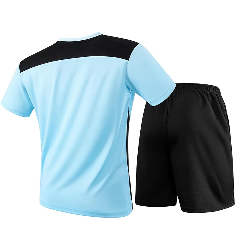 Men's t-shirts And Tank Tops Ice Silk Short Sleeve tee Set Casual Large Size Quick-Dry Shorts Lightweight Male Shirts Set HWY359 view 4