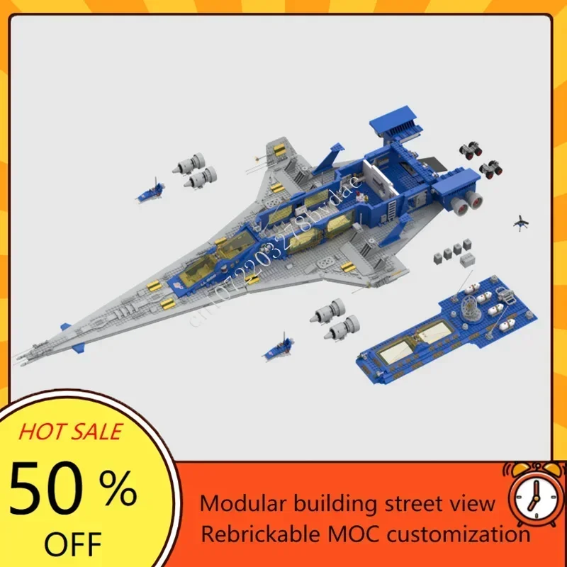 4109PCS NCS Discovery Space War Military MOC SpaceShip Battle Custom Puzzles Architecture DIY Education Assembly Model Kids Gift