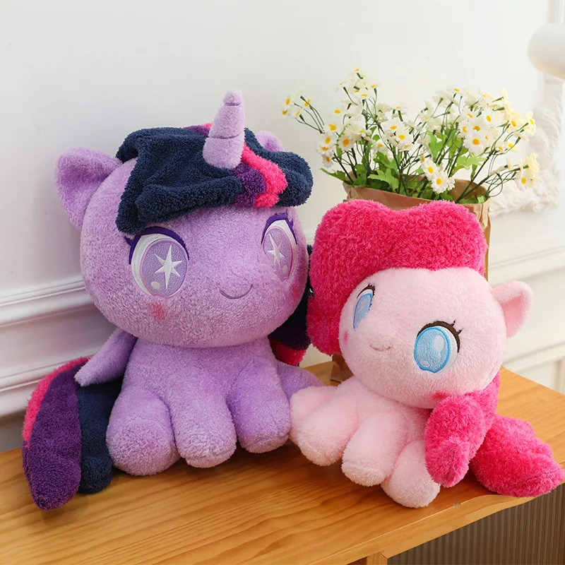 Jouets en peluche My Little Pony de 30Cm, Twilight Sparkle Pinkie Pie Rarity Fluttershy Applejack Rainbow Dash, poupée en peluche, cadeau de noël pour enfant