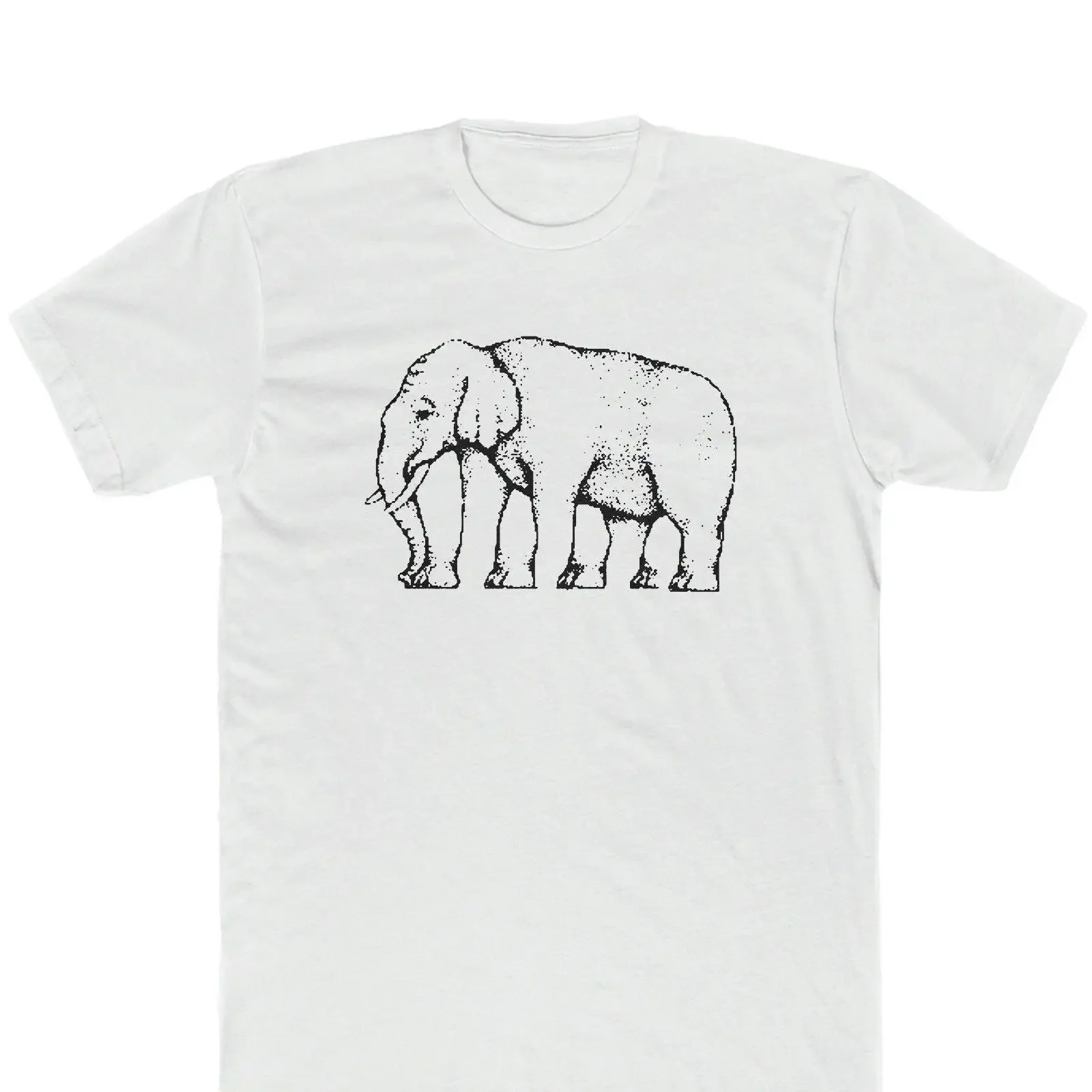 Optical Elephant T Shirt Bella Canvas Jersey Cotton vintage Washed Top For Everyday Wear Breathable designer clothes Slightly