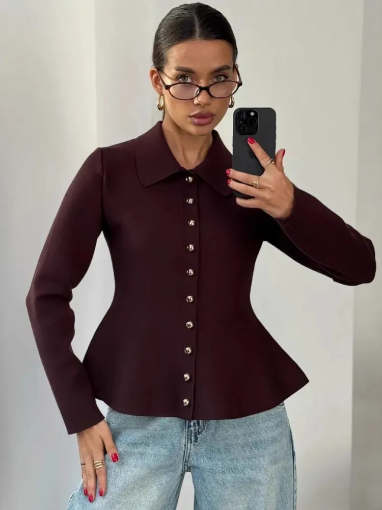 

Women Knit Cardigan Sweater Coat 2025 Autumn Winter Long Sleeve V Neck Print Button Down Top Knitwear Female Outerwear Jacket