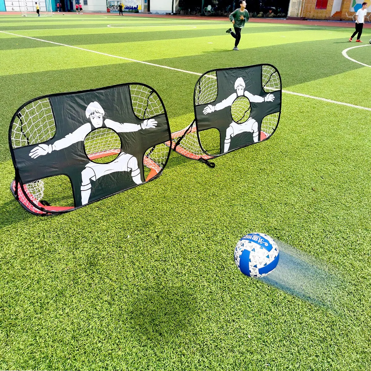 Foldable Football Goal Nylon Soccer Goal Kids and Adults Football Target Net for Playground Backyard Indoor Outdoor Training