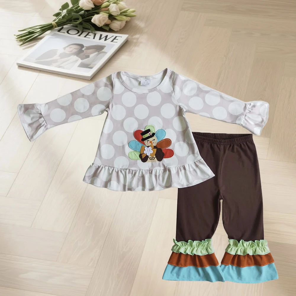 

9.30 Kids Winter Clothes For Girls Baby girls thanksgiving turkey pants clothing sets