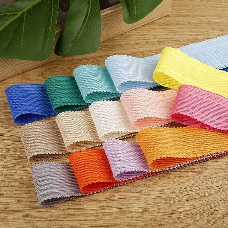 

10 Yards 25MM 40MM Knitting Lace Striped Ribbon DIY Handmade Materials Headwear For Hair Bows clothing shoes Hats Accessories