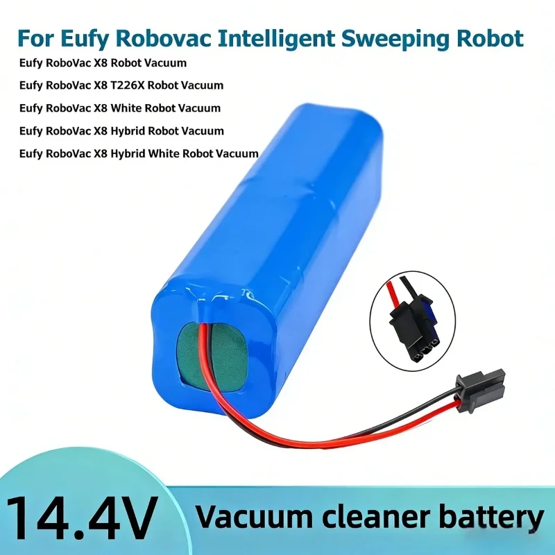 14.4V 6500mAh Rechargeable Li-ion Replacement Battery High Capacity for Eufy RoboVac X8 X8 Hybrid T226X Vacuum Cleaner